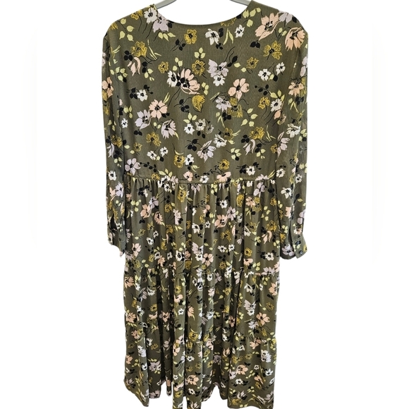 Madewell Cinched Waist Midi Dress Wildblooms Womens - Picture 4 of 8